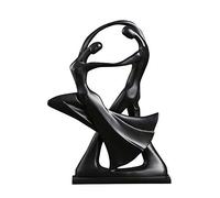 XMGoodday Résine Figurines Sculpture Statue Amour Décoration Artisanat Décor À La Maison Danse Couple-Black
