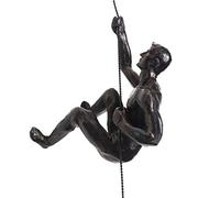XMGoodday Sculpture murale en résine représentant un homme grimpant - Finition à la main - Décoration d'intérieur