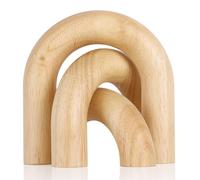 XMGZQ Boisé Décoration De Liaison De Chaîne en Bois,Plateau decoratif Table,Nœuds en Bois empilés par Trois,Objet Decoration Maison Moderne,Decoration Bois,Deco Maison,Deco Table Basse