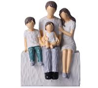 XMGZQ Famille de 4 figurines, idées personnalisées pour mères, maman, papa, fils, fille, figurine mère et bébé, parents et enfants, anniversaire pour femme de la part du mari