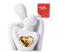 XMGZQ Statuette Couple,Idee Cadeau Couple Amoureux,Figurine Cadeau Mariage,Deco Saint Valentin,Accessoires de Statue Decoration Interieur,Statue et Sculpture en Porcelaine pour Couple Romantique