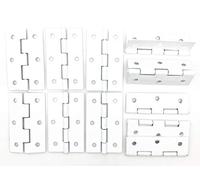 XMHF Lot de 12 Charnières de Porte de Placard Quincaillerie de 6,1 x 3,8 cm avec Vis de Montage Blanc