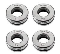 XMHF Lot de 4 roulements à billes de butée axiale en acier carbone 51204 20 mm x 40 mm x 14 mm.