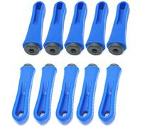 XMHF Lot de 5 poignées ergonomiques en caoutchouc avec trou rond de 6 mm de diamètre et 100 mm de long Bleu