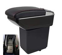 XMHL Consoles D'Accoudoir Compatible avec Citroen Berlingo 2010 2011 2012-2017 2018 2019 2020, BoîTe De Rangement De La Console Centrale avec Porte-Gobelet Et Cendrier Noir