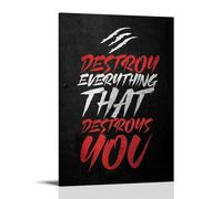 XMHMYHZJ Art de Produ Décoration murale moderne à suspendre Inscription Everything That Destroys You in the Dark 30 x 45 cm