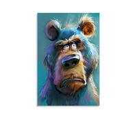 XMHMYHZJ Décoration d'intérieur artistique moderne - Portraits d'animaux vibrants pour espaces de vie élégants - Décoration murale moderne à suspendre - 50 x 75 cm