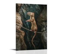 XMHMYHZJ Décoration murale moderne à suspendre avec inscription A Weasel Balances on A Tightrope Stretched Across A Ravine, Arms Open Like A Circus Pro 20 x 30 cm