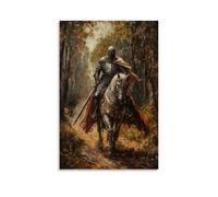 XMHMYHZJ Décoration murale moderne à suspendre Chevalier médiéval à cheval Returning from Battle - 60 x 90 cm