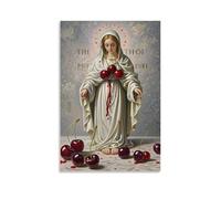 XMHMYHZJ Décoration murale moderne à suspendre La Madone des cerises, fruit rouge symbolisant le sang, 20 x 30 cm