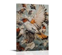 XMHMYHZJ Peinture d'artiste « A Sparrow » - Ailes d'oiseaux qui ont perdu leur couleur - Décoration murale moderne à suspendre - 60 x 90 cm