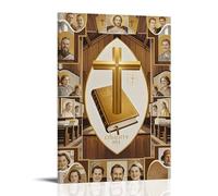 XMHMYHZJ Poster chrétien en couleur avec douze images montrant des personnes assises sur un mur Art mural Décoration moderne à suspendre 30 x 45 cm