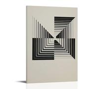 XMHMYHZJ Poster d'art avec formes géométriques complexes y compris un triangle pointu et des lignes fines Décoration murale moderne à suspendre 40 x 60 cm