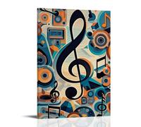 XMHMYHZJ Poster de musique avec un aigus, un disque et de nombreuses chansons jouées Décoration murale moderne à suspendre 60 x 90 cm