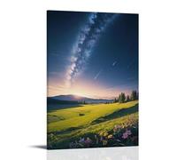 XMHMYHZJ Poster de paysage de pleine lune, étoile filante derrière décoration murale moderne à suspendre 50 x 75 cm
