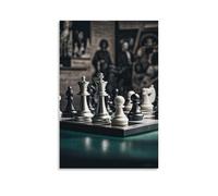 XMHMYHZJ Poster d'échecs représentant la reine de tous les horizons - Assortiment d'objets - Décoration murale moderne à suspendre - 50 x 75 cm