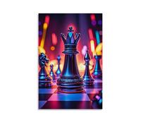 XMHMYHZJ Poster d'échecs style Cyberpunk - Décoration murale moderne à suspendre - 30 x 45 cm
