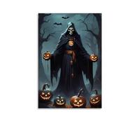 XMHMYHZJ Poster d'Halloween avec personnage hanté habillé comme un prêtre sinistre, décoration murale moderne à suspendre, 60 x 90 cm
