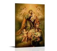 XMHMYHZJ Poster religieux de Jésus et d'autres dieux et anges d'une manière artistique - Décoration murale moderne à suspendre - 30 x 45 cm