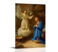 XMHMYHZJ Poster religieux du Saint-Esprit, un ange tenant une fleur - Art mural moderne à suspendre - 30 x 45 cm