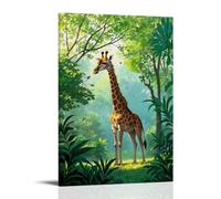 XMHMYHZJ Poster représentant une girafe debout sous l'ombre - Décoration murale moderne à suspendre - 30 x 45 cm