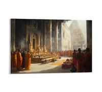 XMHMYHZJ QSZYRG Poster bouddhisme Rituels du festival Ullambana Décoration murale moderne à suspendre 40 x 60 cm