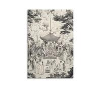 XMHMYHZJ R4L8QJ Poster bouddhisme Rituels du festival Ullambana Décoration murale moderne à suspendre 40 x 60 cm