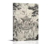 XMHMYHZJ R4L8QJ Poster bouddhisme Rituels du festival Ullambana Décoration murale moderne à suspendre 40 x 60 cm