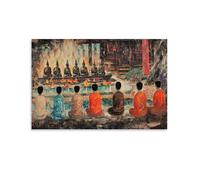 XMHMYHZJ S1WLFG Poster bouddhisme Rituels du festival Ullambana Décoration murale moderne à suspendre 60 x 90 cm