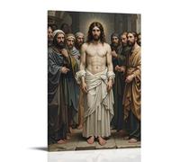 XMHMYHZJ The Ecce Homo, Christ Présenté à la foule, regard douloureux, art mural réalisme baroque Décoration murale moderne à suspendre 30 x 45 cm