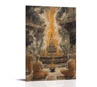 XMHMYHZJ VR1UPN Poster bouddhisme Rituels du festival Ullambana Décoration murale moderne à suspendre 40 x 60 cm
