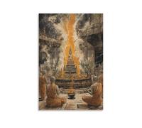 XMHMYHZJ VR1UPN Poster bouddhisme Rituels du festival Ullambana Décoration murale moderne à suspendre 40 x 60 cm