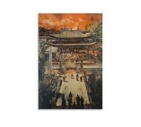 XMHMYHZJ YIT2HM Poster bouddhisme Rituels du festival Ullambana Décoration murale moderne à suspendre 40 x 60 cm