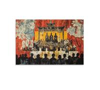 XMHMYHZJ ZCVRS9 Poster bouddhisme Rituels du festival Ullambana Décoration murale moderne à suspendre 60 x 90 cm
