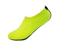 Xmiral Chaussures aquatiques pour femme - Semelle en caoutchouc - Couleur unie - Chaussures de course - Séchage - Pour piscine, surf, yoga, vert, 38/39 EU