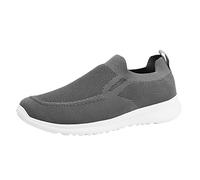 Xmiral Hommes Chaussures de Sport Mode été Nouveau modèle Simple Couleur Unie Confortable antidérapant sans Lacet Chaussures légères Ballerines Homme (Grey, 43)