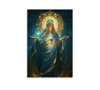 XMJHHMHZ Posters chrétiens - Peinture intégrale de la Vierge Marie - Décoration murale moderne à suspendre - 20 x 30 cm