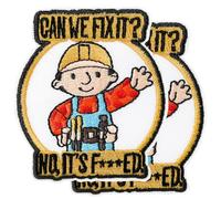 XMJY Lot de 2 écussons brodés avec crochet et boucle - Can We Fix It? No, It's Fucked - Pour bâtisseur, sac à dos tactique, harnais pour chien, gilets, sacs, chapeaux de dur