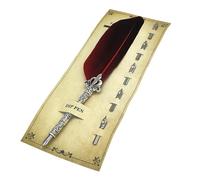 XMKT 1 lot de stylos plume de calligraphie vintage avec 5 plumes d'encre (rouge)