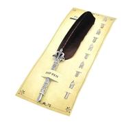 XMKT 1 lot de stylos plume de calligraphie vintage avec 5 plumes pour écrire une plume (marron foncé)