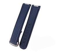 XMKT 20mm Regarder un groupe pour Omega Seamaster 300 AT150 DE Ville Speedmaster Bracelet de montre de montée en caoutchouc en silicone en silicone(E-20MM,Gold Buckle)