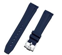 XMKT Bracelet de montre en caoutchouc souple de 21 mm avec boucle ardillon noire bleue grise verte pour bracelet Longines Conquest Series, 21mm, Agate