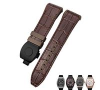 XMKT Bracelet de montre Franck Muller 28 mm en cuir de vachette et silicone avec boucle pliable en caoutchouc et nylon pour homme, 28mm, Acétate, Pas de pierre précieuse