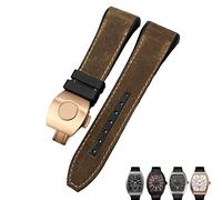 XMKT Bracelet de montre Franck Muller 28 mm en cuir de vachette et silicone avec boucle pliable en caoutchouc et nylon pour homme, 28mm, Acétate, Pas de pierre précieuse