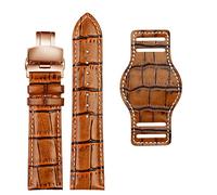 XMKT Brotte de montre en cuir authentique 20 mm 22 mm Bande de montre pour hommes avec bracelet en cuir fait à la main