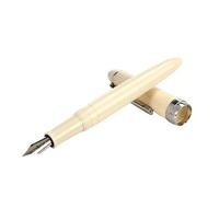 XMKT Joli stylo-plume de couleur transparente avec pointe F de 0,5 mm pour l'écriture, les fournitures scolaires (ivoire)