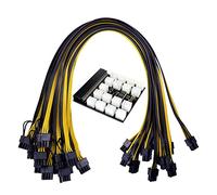 XMKT Kit de carte de dérivation de module d'alimentation avec 12 pièces 17 pièces 18 AWG 6 broches vers 6 + 2 8 broches pour carte vidéo HP 1200 W 750 W (doré)