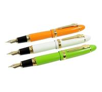 XMKT Lot de 3 stylos plume de luxe avec pointe courbée de 1 mm pour calligraphie (C, pointe droite de 0,7 mm)