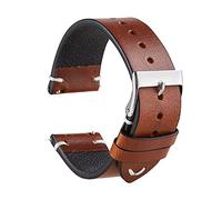 XMKT Pour Rox Classic Watch Band Italien Vintage Huile With Watch Band de 20 mm 22 mm Bracelet à version rapide STRAP DE CUIR VOLIQUE(Brown,22mm)