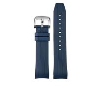 XMKT Sangle de sport en caoutchouc pour Tissot Sea Star T120 Band de silicone de plongée imperméable incurvé T120417A Band de montre de ceinture de remplacement des hommes(Blue silver)